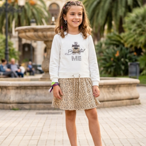 Beautiful ME Girls' Two-Piece Skirt & Sweatshirt