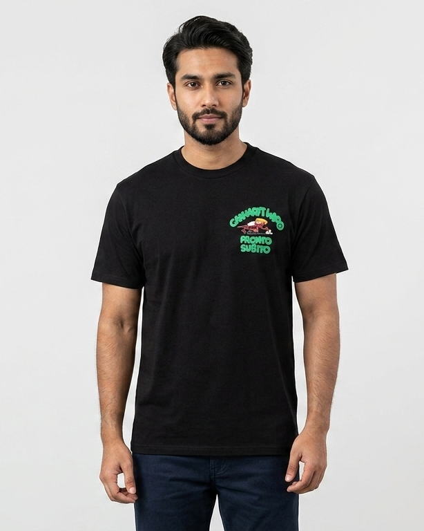 Carhartt WIP "Pronto Subito" Graphic T-Shirt – Black